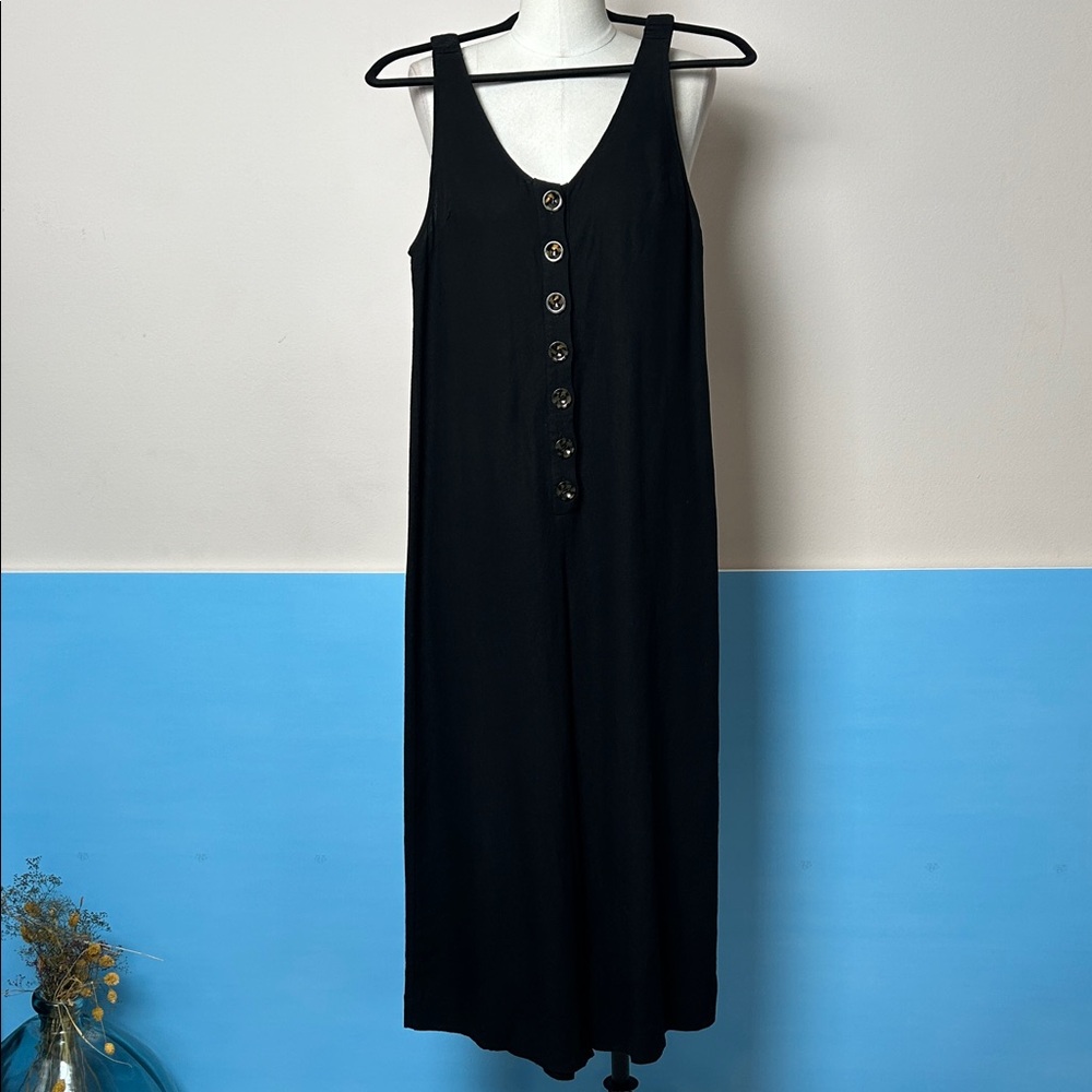 FARM Rio Black Sleeveless Wide Leg jumpsuit size S